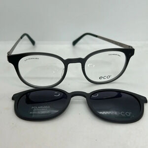 Eco GLOMMA GF UNISEX Eyeglasses & Magnet Sunglasses MGY Matte Gray NWT